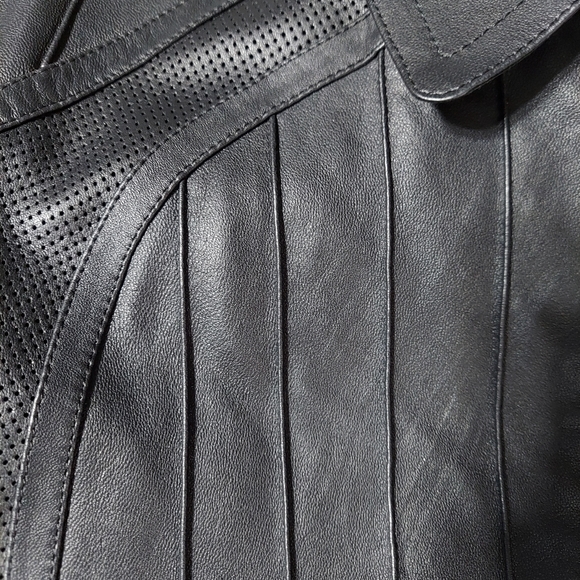 Marcello Sport Mens Black Lambskin Long Sleeve Full Zip Jacket Size XXL - Picture 13 of 14